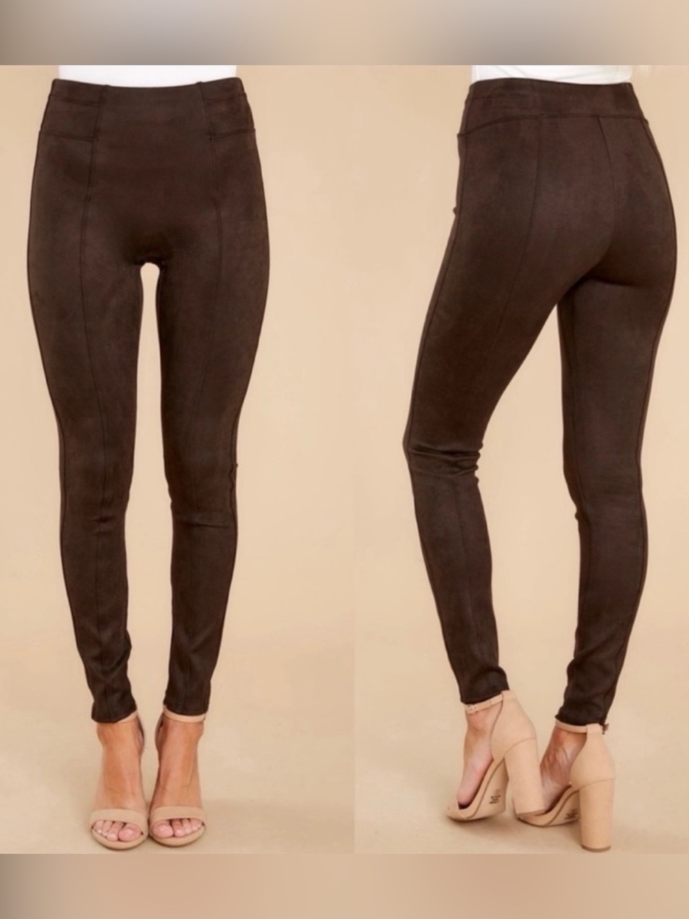 Spanx Faux Suede Leggings | Brown | M